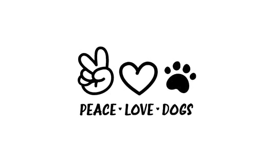 Peace Love Dogs Decal